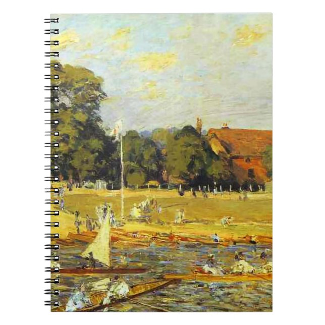 Regatta vid Hampton Court Poster Alfred Sisley Anteckningsbok (Framsidan)