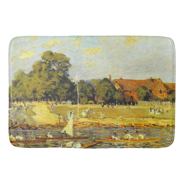 Regatta vid Hampton Court Poster Alfred Sisley Badrumsmatta (Framsidan)