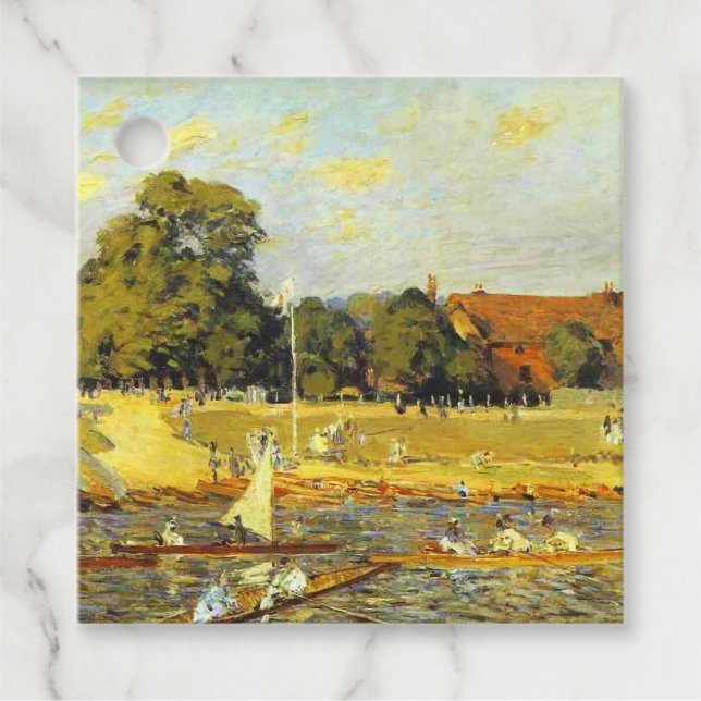 Regatta vid Hampton Court Poster Alfred Sisley Gåvor Etiketter (Framsida)