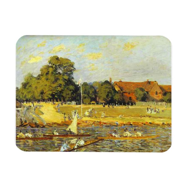 Regatta vid Hampton Court Poster Alfred Sisley Magnet (Horisontell)