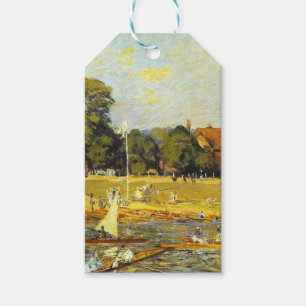 Regatta vid Hampton Court Poster Alfred Sisley Presentetikett