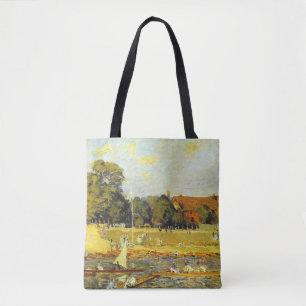 Regatta vid Hampton Court Poster Alfred Sisley Tygkasse