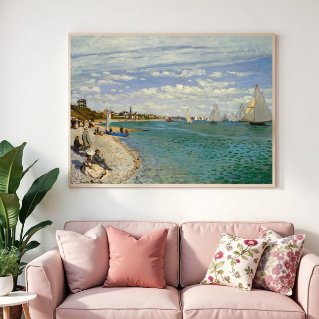 Regatta vid Sainte-Adresse, Monet Fine Art Poster (Skapare uppladdad)