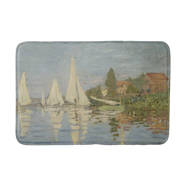 Regattas at Argenteuil, OIl Painting, Claude Monet Badrumsmatta (Framsidan)