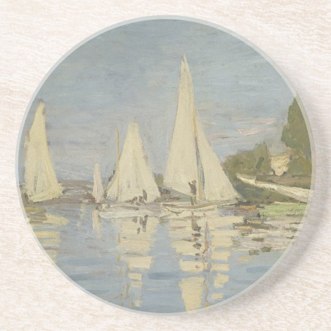 Regattas at Argenteuil, OIl Painting, Claude Monet Underlägg (Framsidan)
