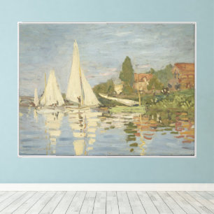 Regattor i Argenteuil, Oljemålning, Claude Monet Canvastryck