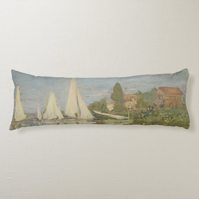 Regattor i Argenteuil, Oljemålning, Claude Monet Kroppskudde (Framsidan)