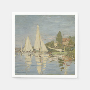 Regattor i Argenteuil, Oljemålning, Claude Monet Pappersservett