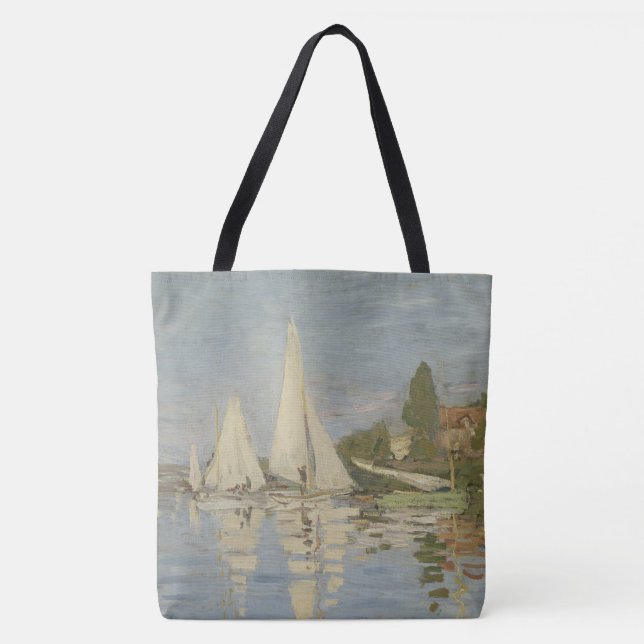 Regattor i Argenteuil, Oljemålning, Claude Monet Tygkasse (Framsida)
