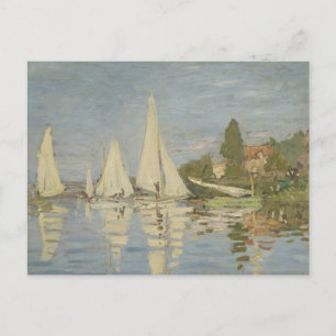 Regattor i Argenteuil, Oljemålning, Claude Monet Vykort
