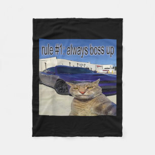 Regel 1: Alltid Chef upp Funny Cat Odely Specific  Fleecefilt