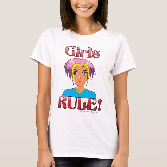 Regel för Anime Tecknad Girls T Shirt (Framsida)