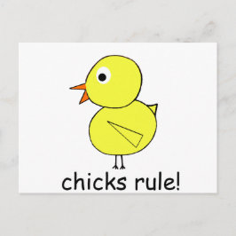 Regel för chickar vykort