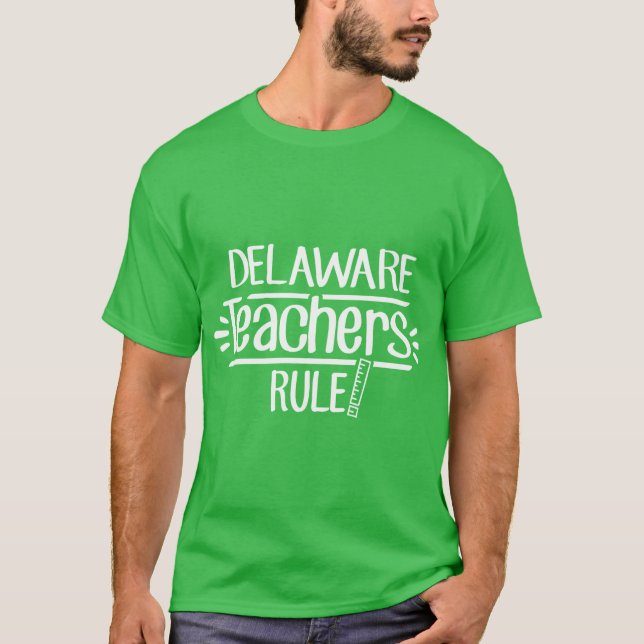 Regel för Delaware Teacher T Shirt (Framsida)