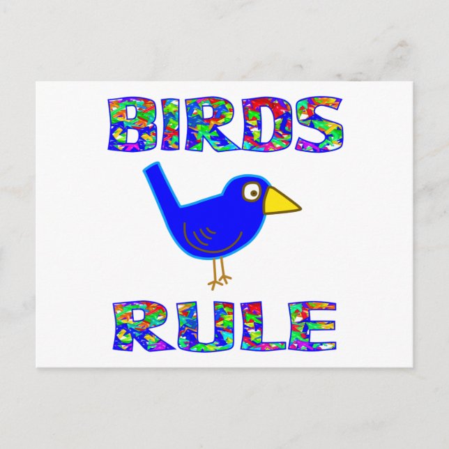 REGEL FÖR FÅGLAR VYKORT (Framsida)