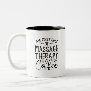 Regel för massagebehandling är kaffe Två-Tonad mugg