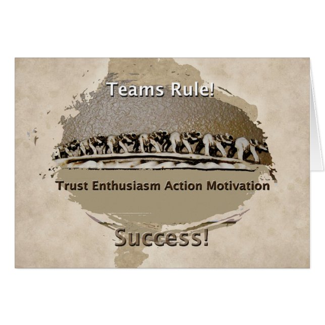 Regel för teamgrupper hälsningskort (Framsidan Horizontal)