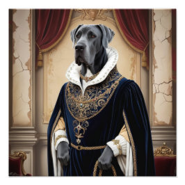 Regel Hund i Renaissance Attire - Digital Art for Fototryck