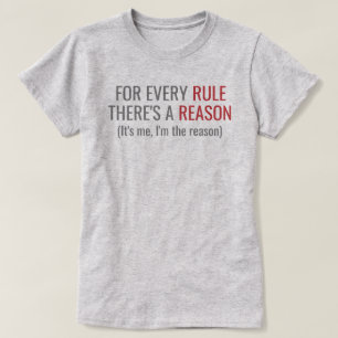 Regel/jag är orsak t shirt