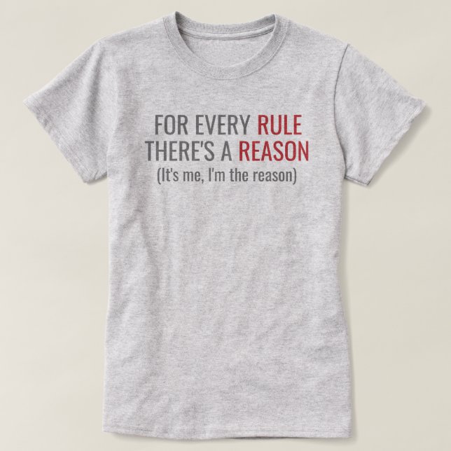 Regel/jag är orsak t shirt (Design framsida)