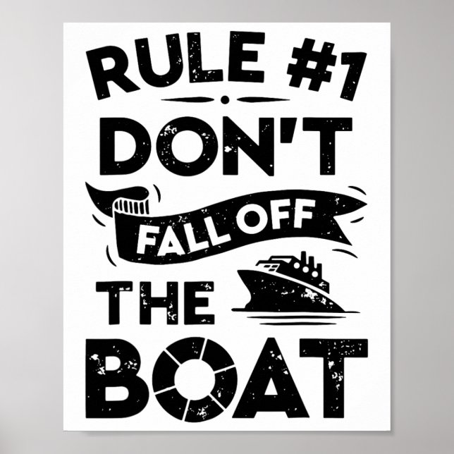 Regel nummer 1 Fall inte av båtfunna Frakt C Poster (Framsidan)
