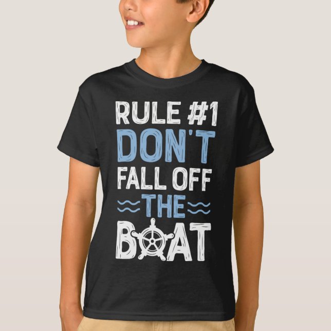 Regel nummer 1 Fall inte av Frakten för kryssnings T Shirt (Framsida)