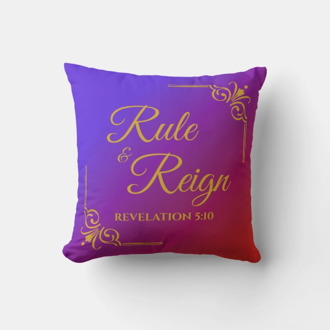 Regel och plats 5:10 Upptäckt Röd och Lila Kudde (Framsida)