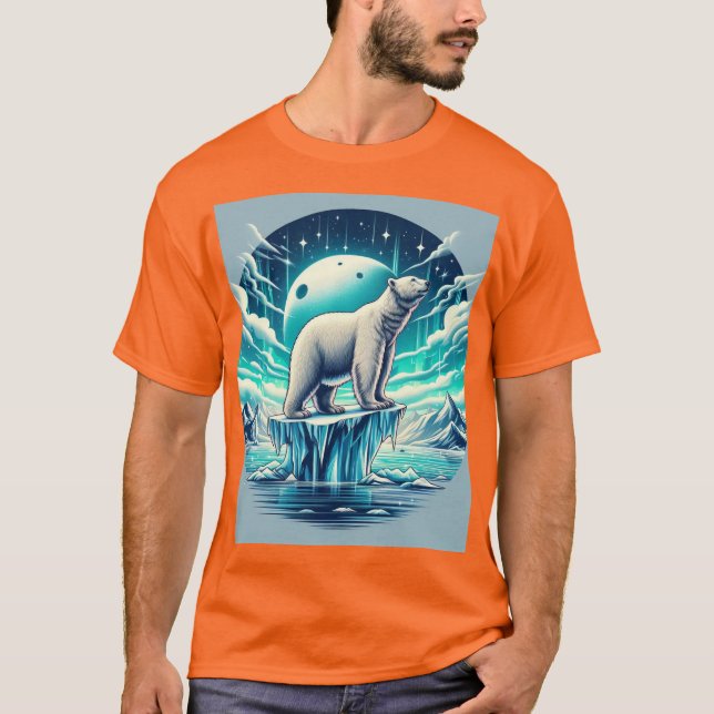 Regel Polar Bear på Arktiska isberg T Shirt (Framsida)