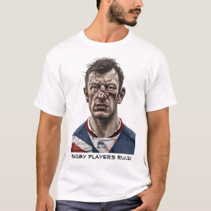 Regel T-shirt för Rugby Players