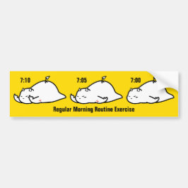 Regelbunden morgonrutinövning bildekal