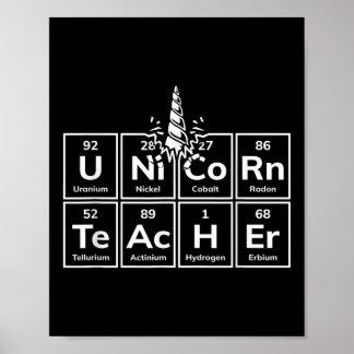 Regelbundet Bord i Inslag Unicorn-läraren tillbaka Poster