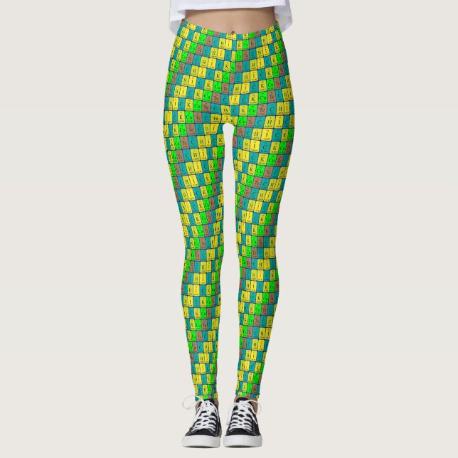 Regelbundet CuteChick-balkar bord ord (2) Leggings (Framsida)