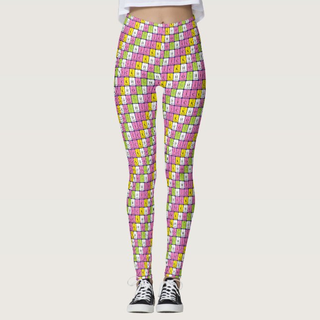 Regelbundet HotChick-benen bord ord (1) Leggings (Framsida)