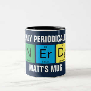 Regelbundet Nerdy Funny Chemistry Science Två-Tonad Mugg