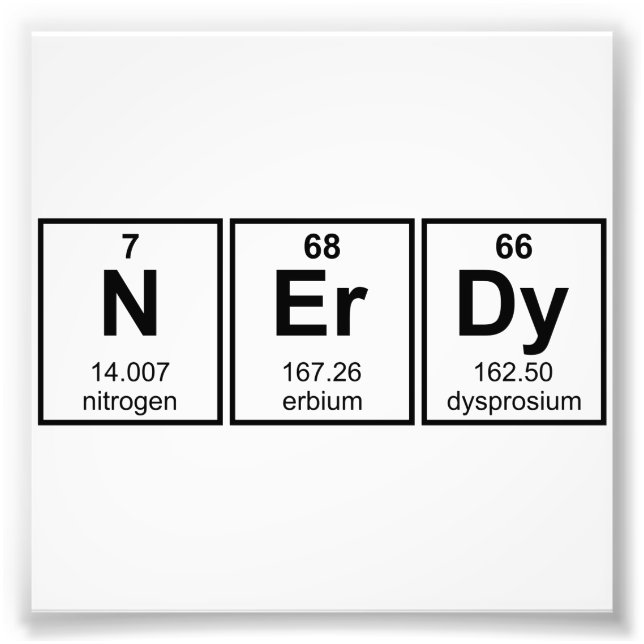Regelbundet Nerdy Inslag Symbols Fototryck (Framsidan)