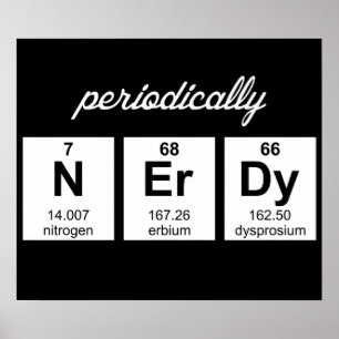 Regelbundet Nerdy Inslag Symbols Poster