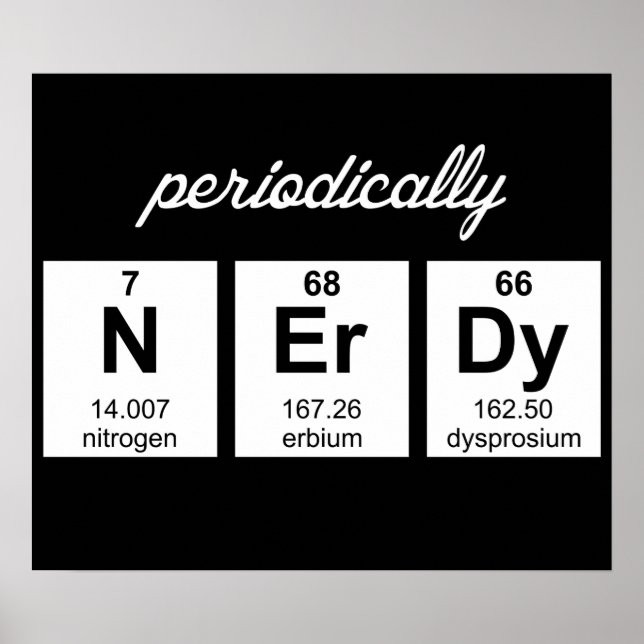 Regelbundet Nerdy Inslag Symbols Poster (Framsidan)