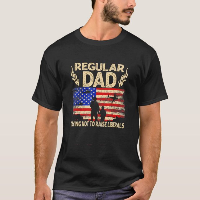 Regelbundet Pappa försökte att inte väcka liberala T Shirt (Framsida)