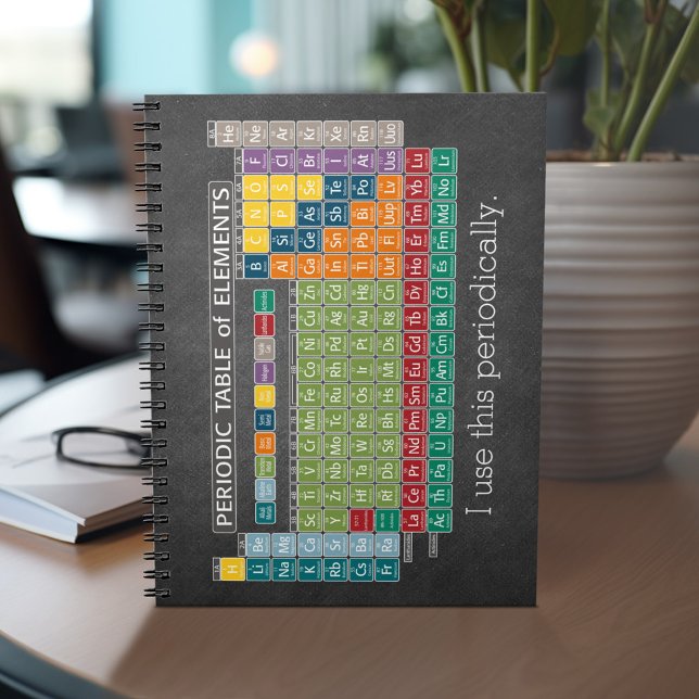 Regelbundet periodiskt återkommande Bord i Inslag Anteckningsbok (Personalized notebook with Periodic Table of Elements - can customize completely)