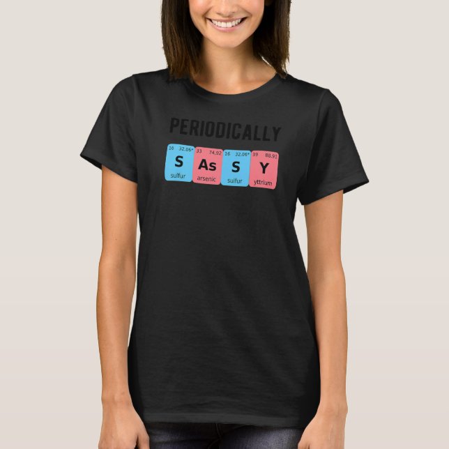 Regelbundet sassi-kemi Kärlek Student-kemist T Shirt (Framsida)