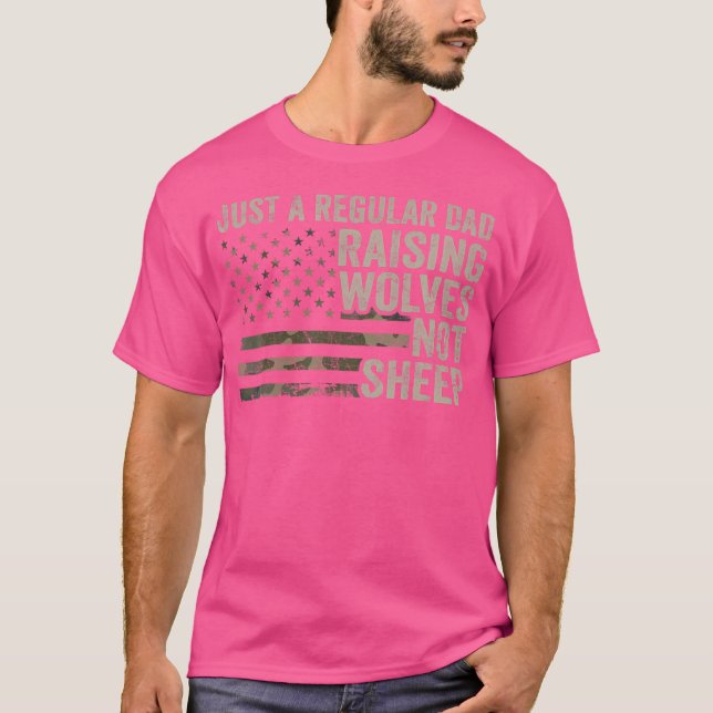 Regelbundna Vargar för att öka Pappa, inte får Sol T Shirt (Framsida)