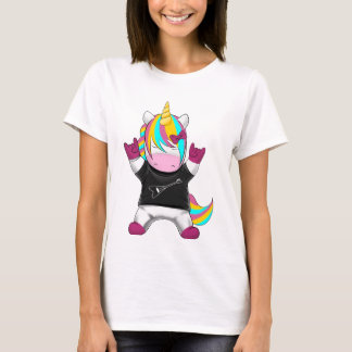 Regenbogen Einhorn Rocker T Shirt