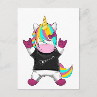 Regenbogen Einhorn Rocker Vykort