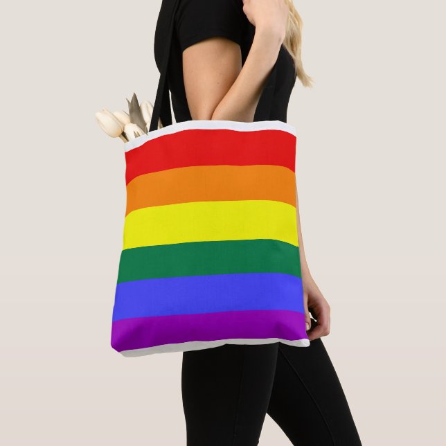 Regenbogen Flagge Tygkasse (Närbild)