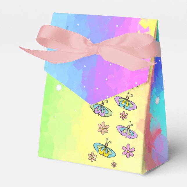 Regenbogen Geschenkschachtel Presentaskar (Framsidan Sidan)