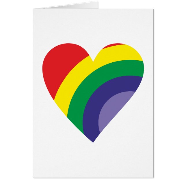 Regenbogen Herz rainbow heart Hälsningskort (Framsidan)