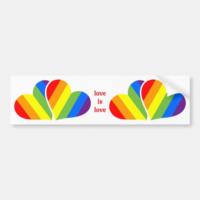 Regenbogen Herzen Auto Aufkleber LGBTQ Bildekal (Framsidan)