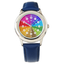 Regenbogen Lernuhr Armbanduhr 12 Stunden Anzeige Armbandsur