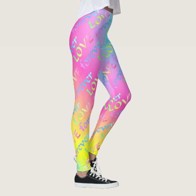 Regenbogen Love forever Leggings (Höger)