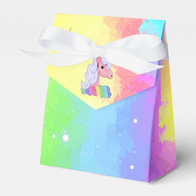 regenbogeneinhorn Geschenkschachtel Presentaskar (Framsidan Sidan)